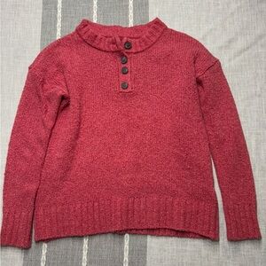 American Eagle Outfitters Red Cowl Neck Sweater